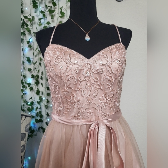 💚HP💚NWT Mori Lee by Madeline Gardner Beaded Corset Ballerina Tulle Skirt Dress - Picture 3 of 16